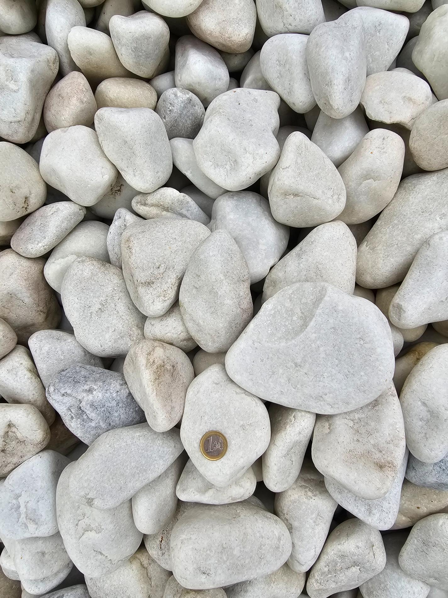 Galet marbre blanc 40/90