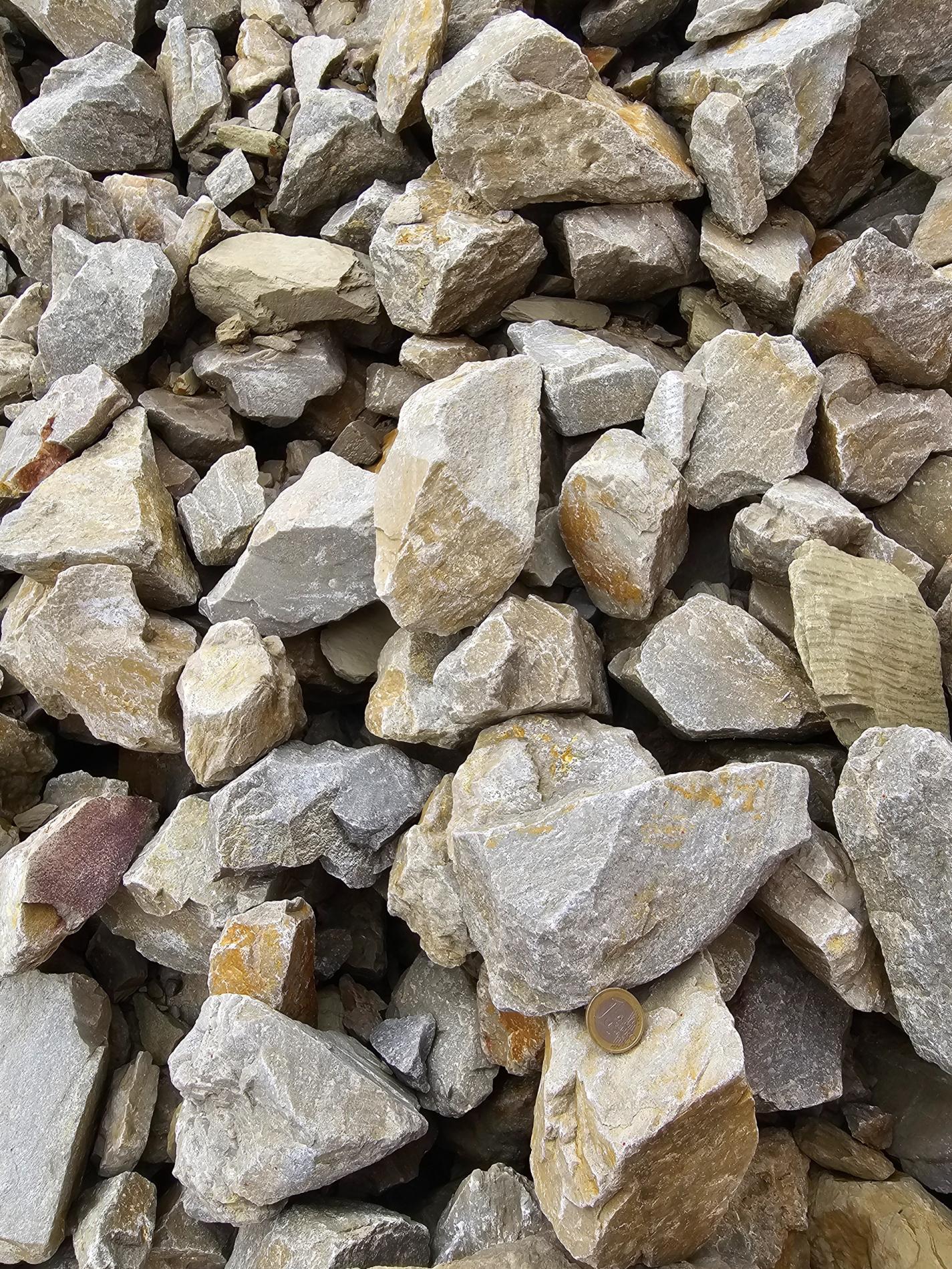 Pierre à gabion grise 70/150