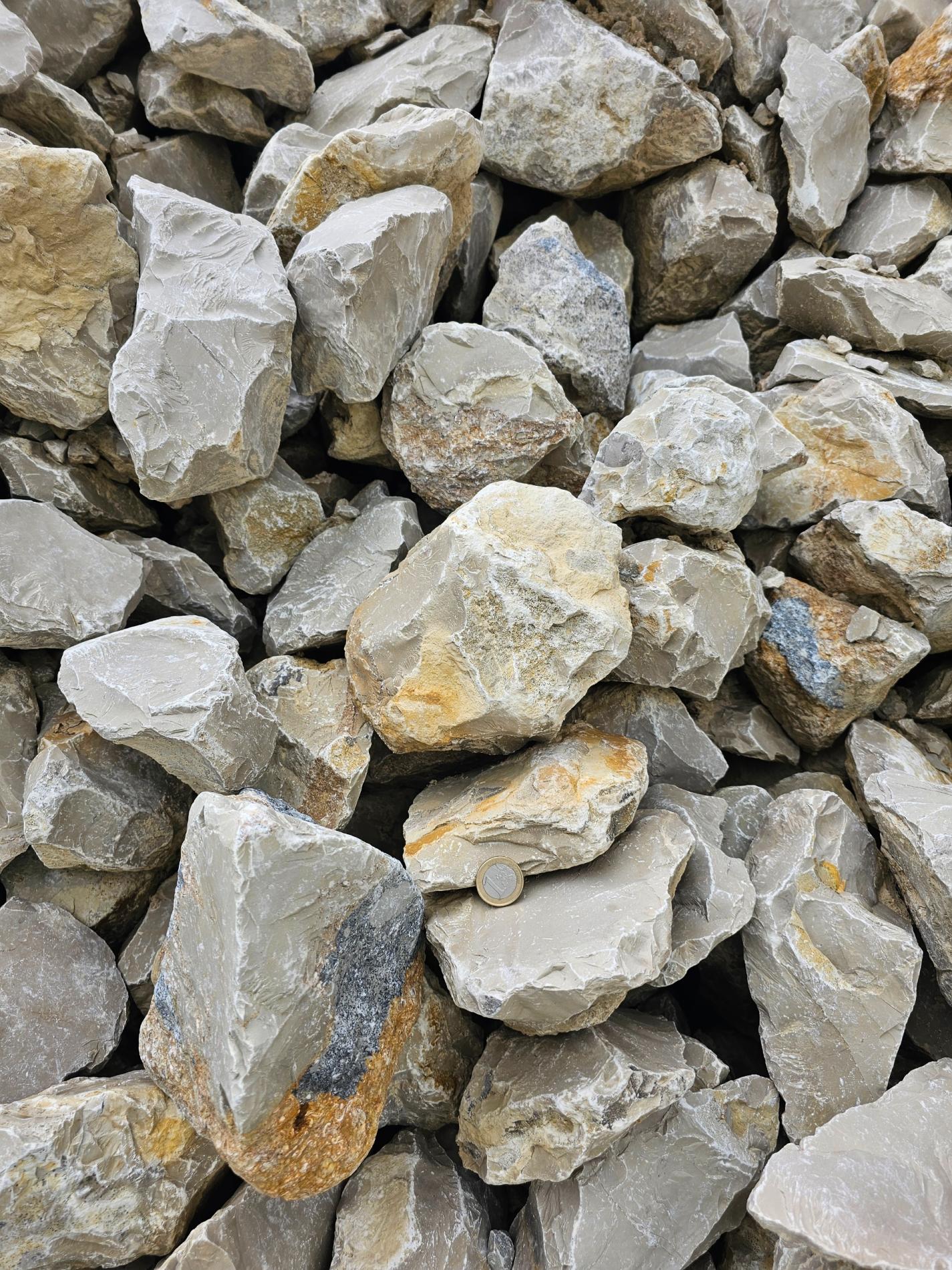 Pierre à gabion blanche 80/150